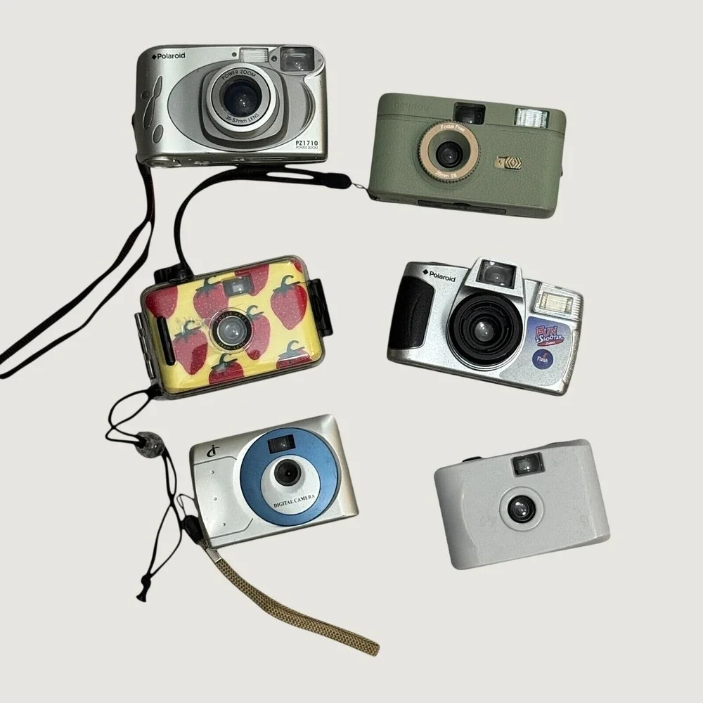 6 Camera Lot Untested 35mm Film Digital Polaroid Heyday Vintage Modern AS-IS